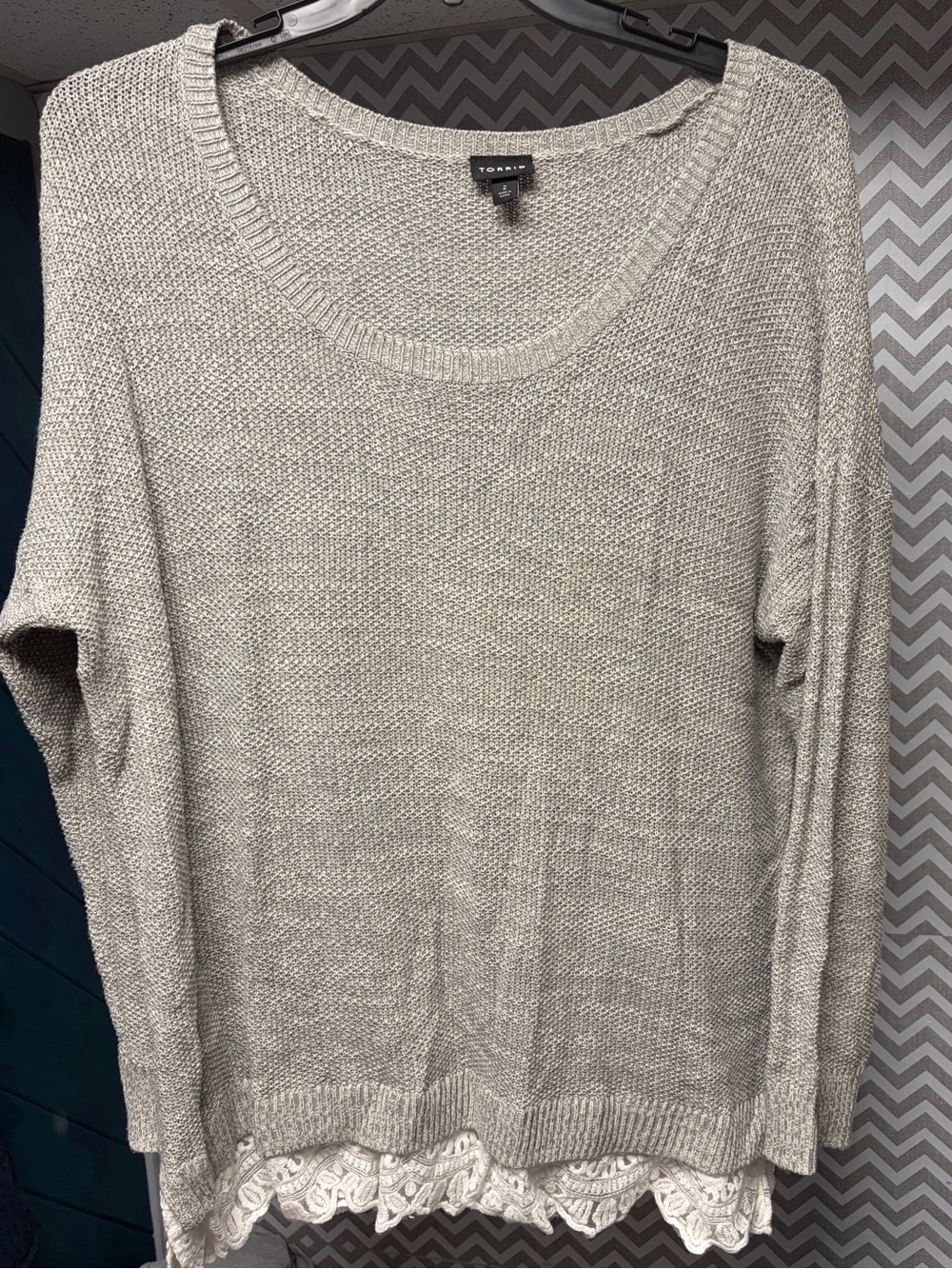 torrid Heather Gray Knit Scoop Neck Sweater